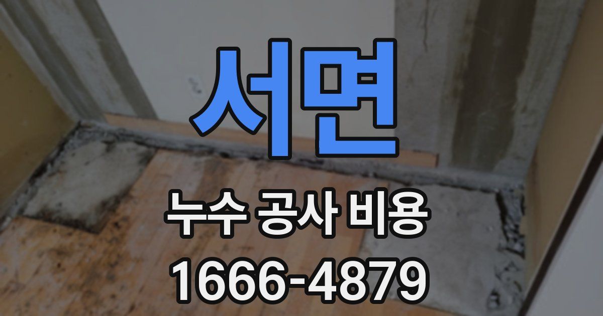 서면 누수 공사 비용