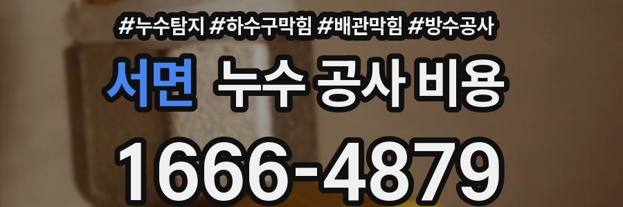 서면 누수 공사 비용