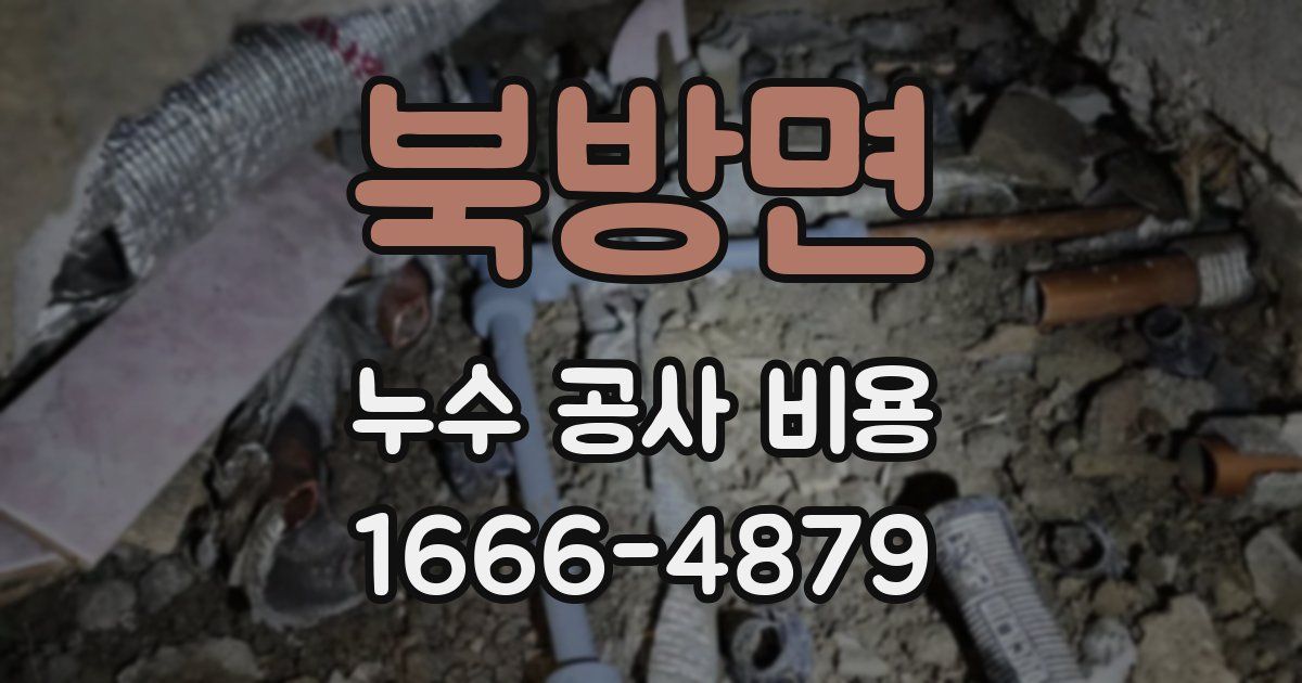 북방면 누수 공사 비용