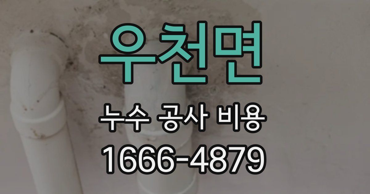 우천면 누수 공사 비용