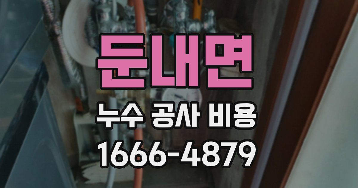 둔내면 누수 공사 비용