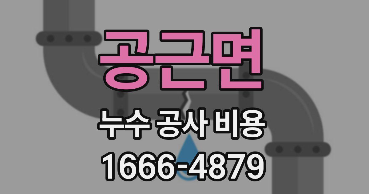 공근면 누수 공사 비용