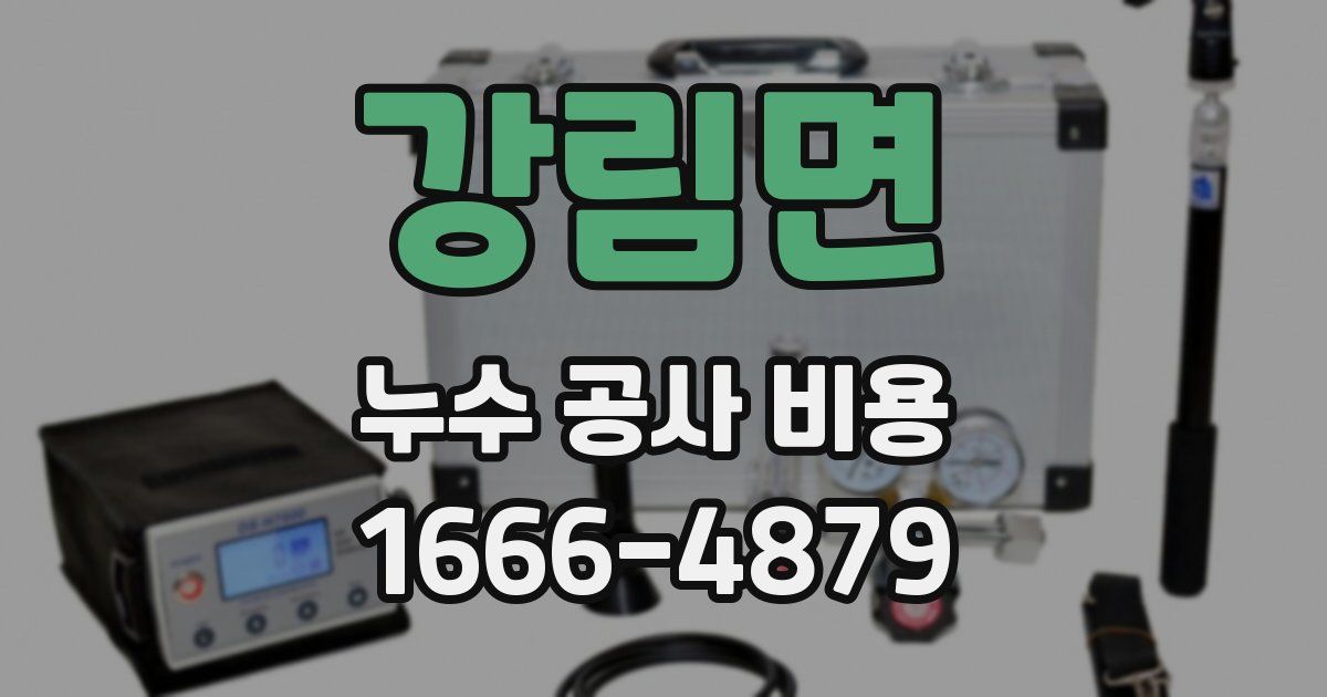 강림면 누수 공사 비용