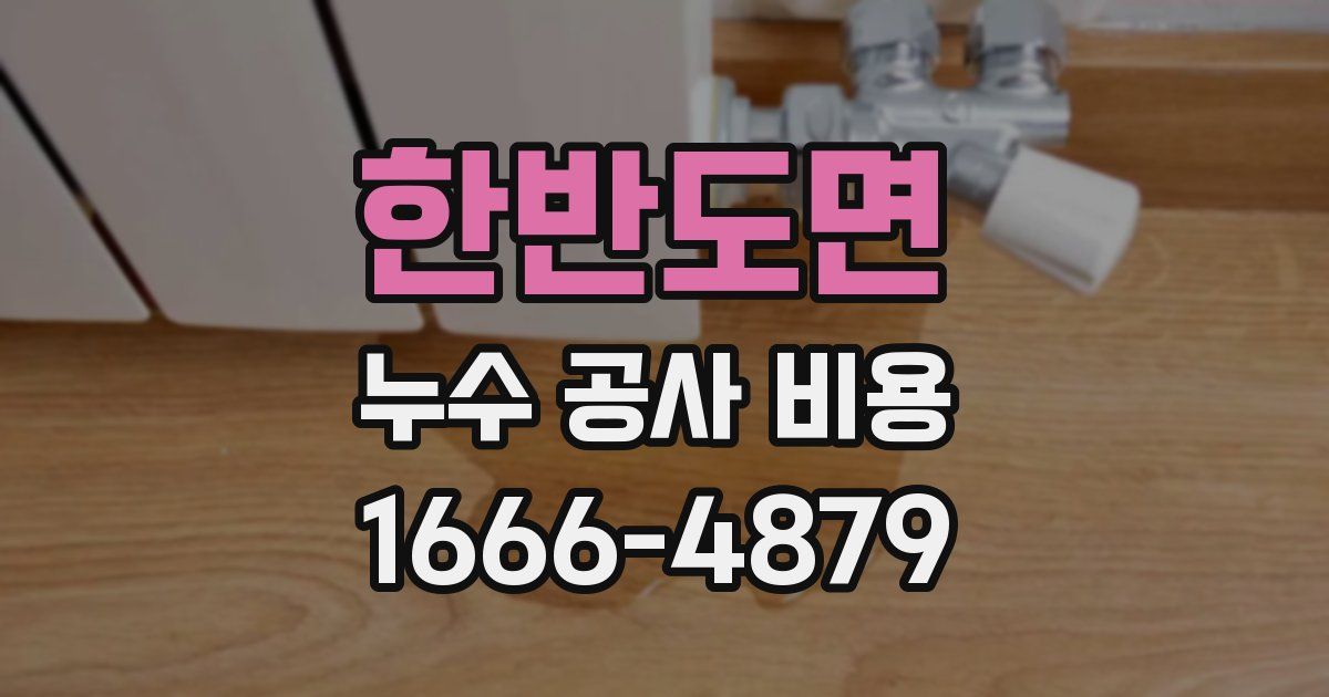 한반도면 누수 공사 비용