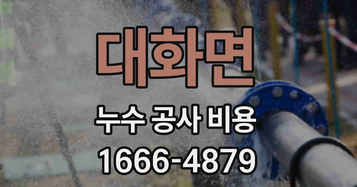 대화면 누수 공사 비용