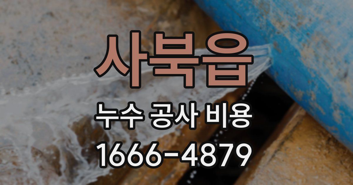 사북읍 누수 공사 비용