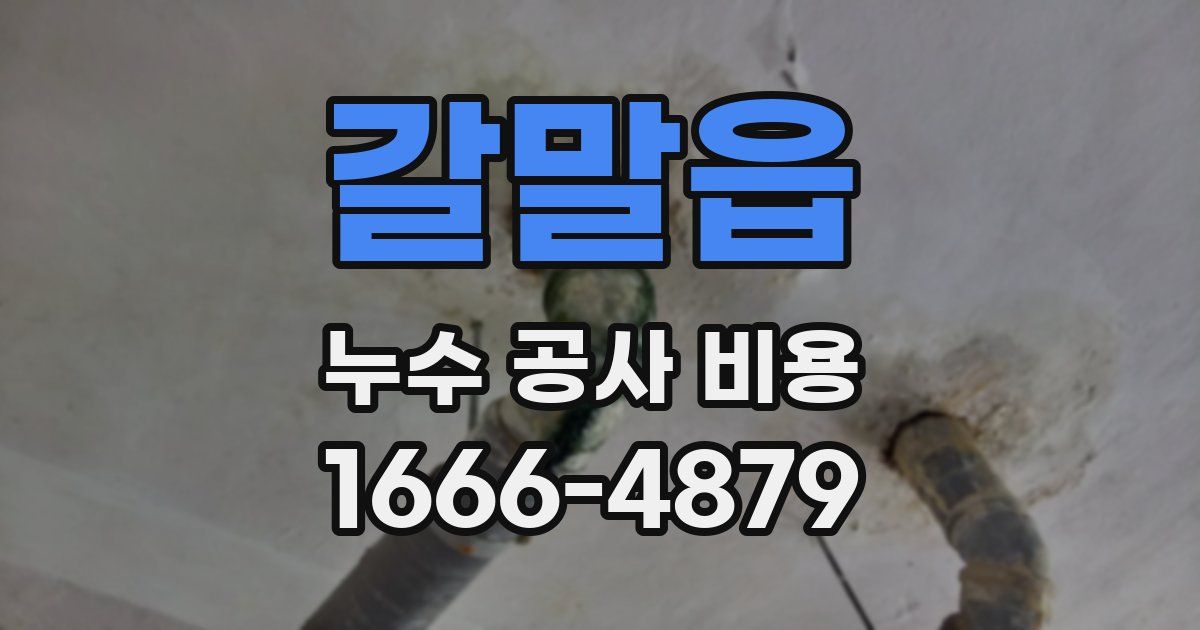 갈말읍 누수 공사 비용