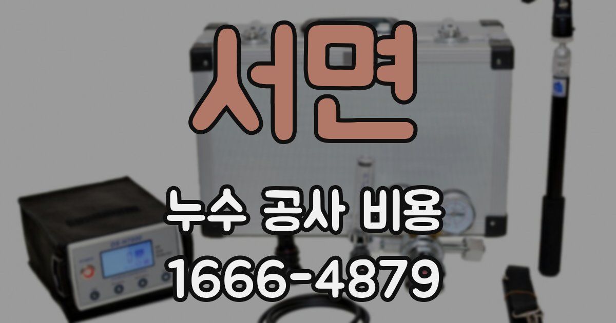 서면 누수 공사 비용