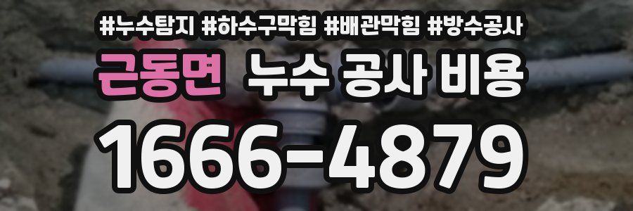 근동면 누수 공사 비용