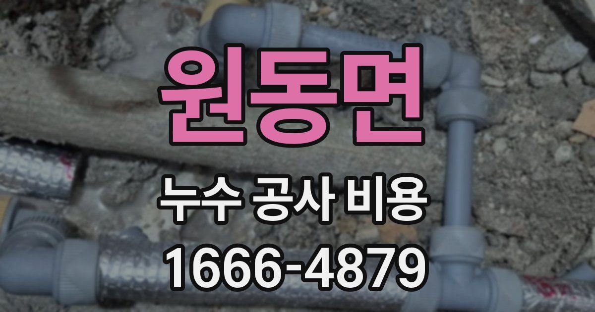 원동면 누수 공사 비용