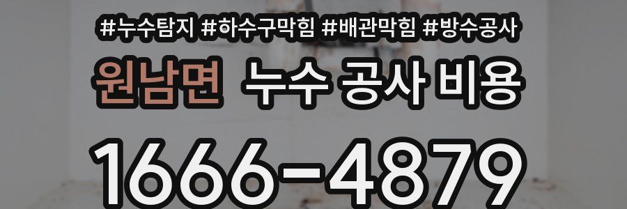 원남면 누수 공사 비용