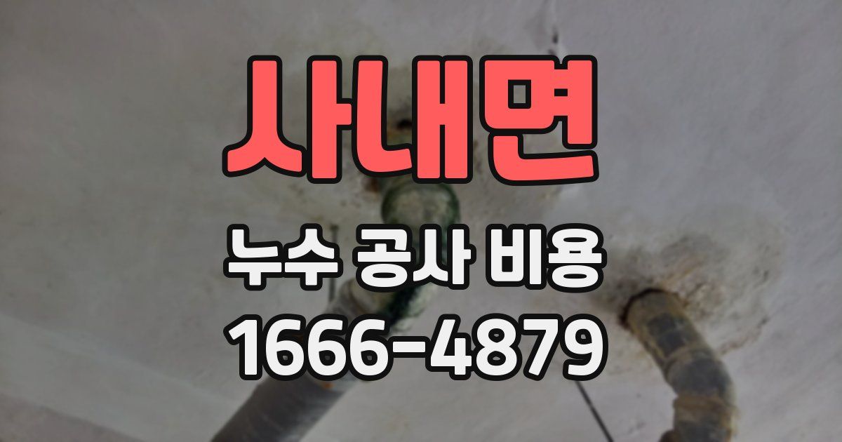 사내면 누수 공사 비용