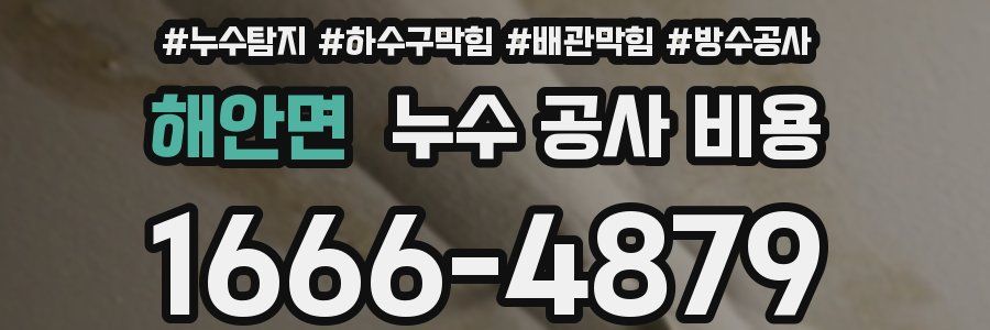 해안면 누수 공사 비용