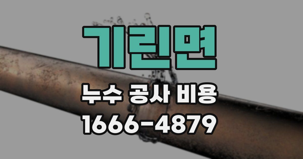 기린면 누수 공사 비용