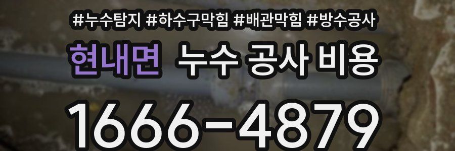 현내면 누수 공사 비용