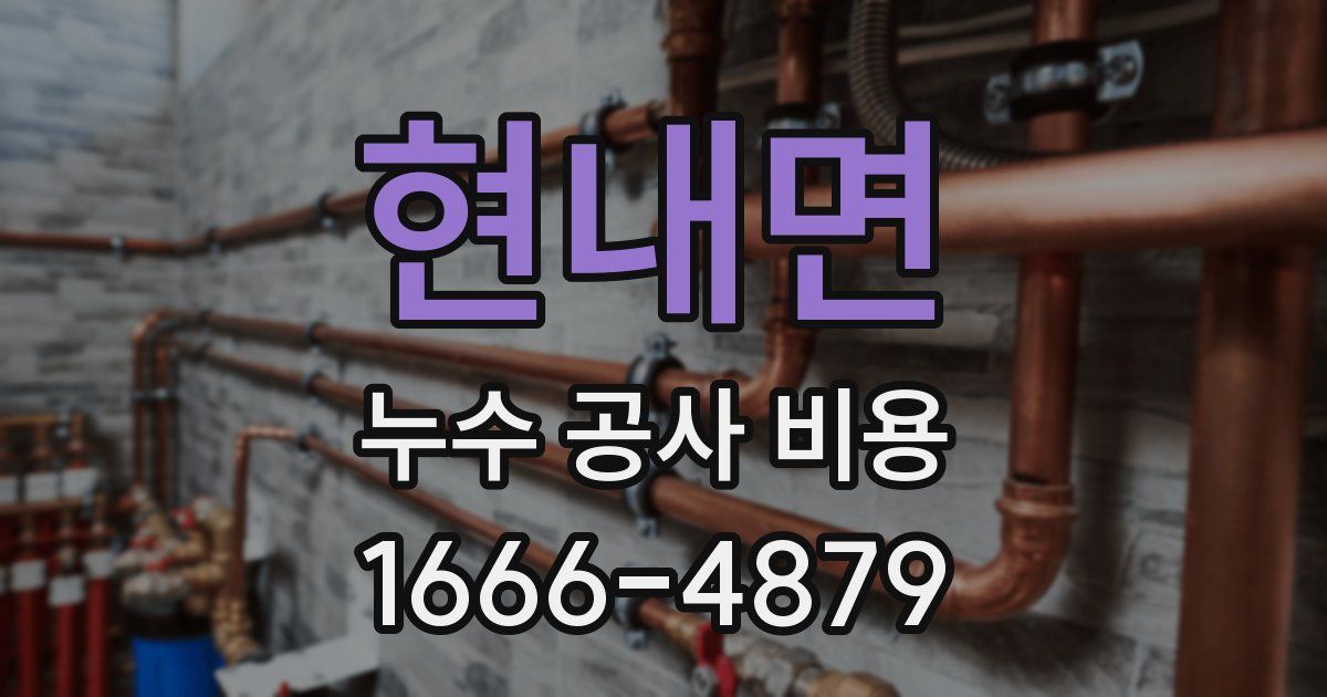 현내면 누수 공사 비용