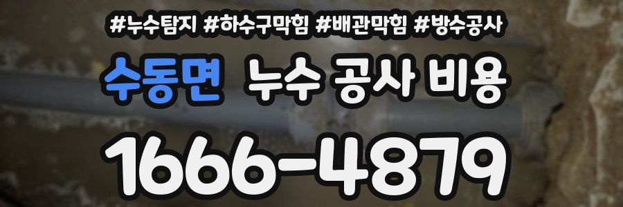 수동면 누수 공사 비용