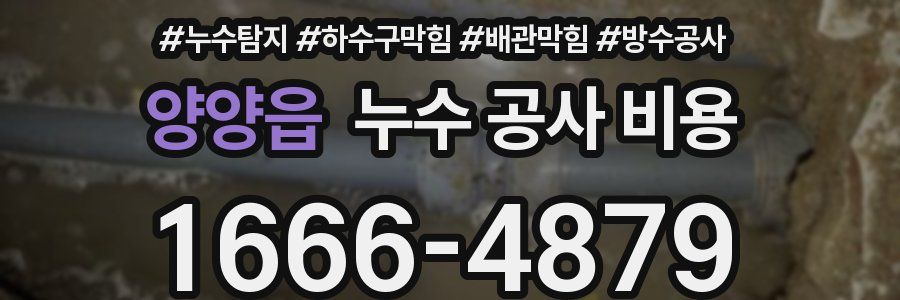 양양읍 누수 공사 비용