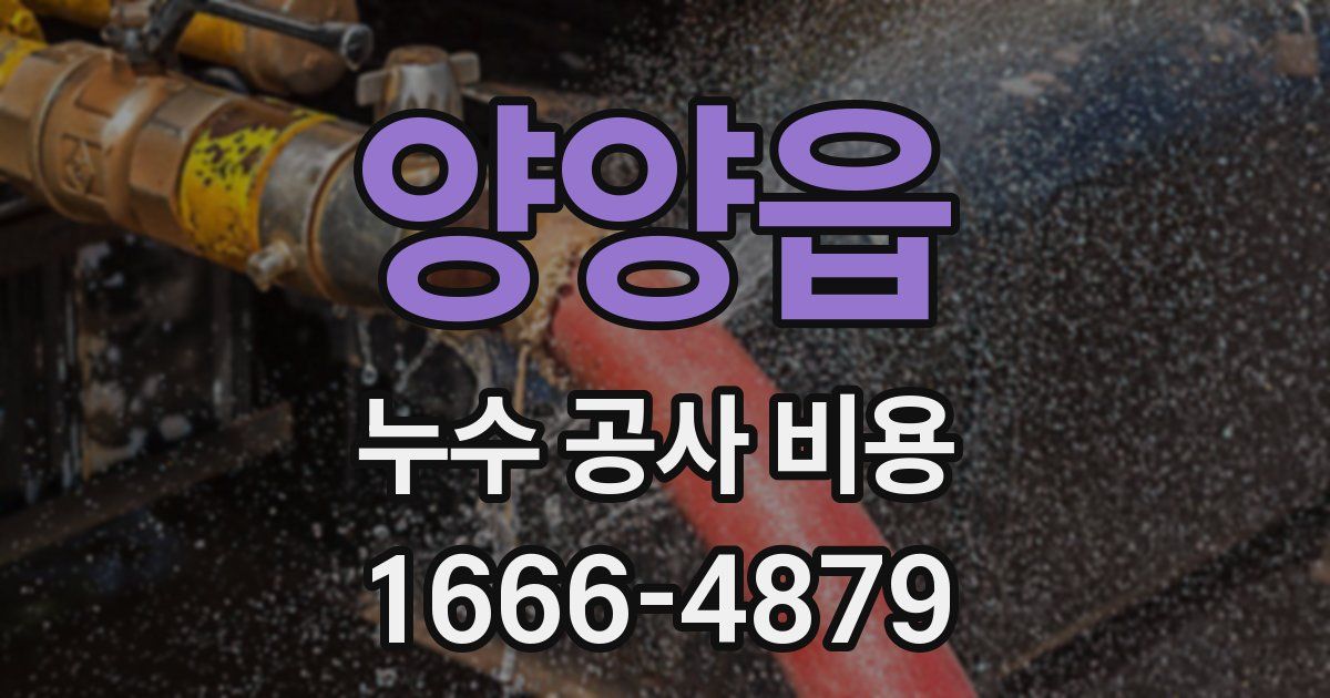 양양읍 누수 공사 비용