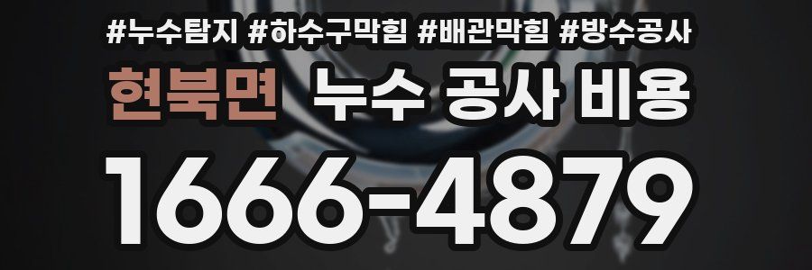 현북면 누수 공사 비용