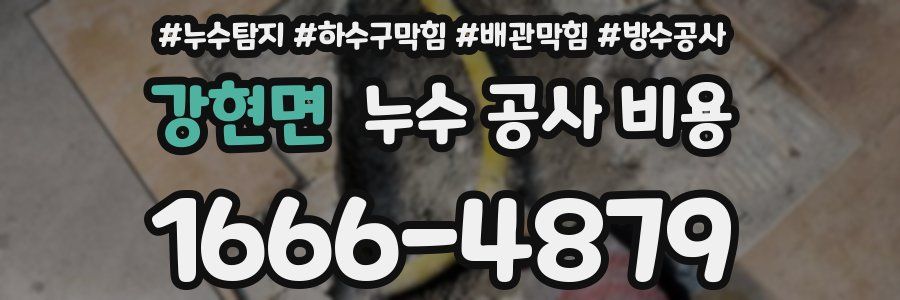 강현면 누수 공사 비용