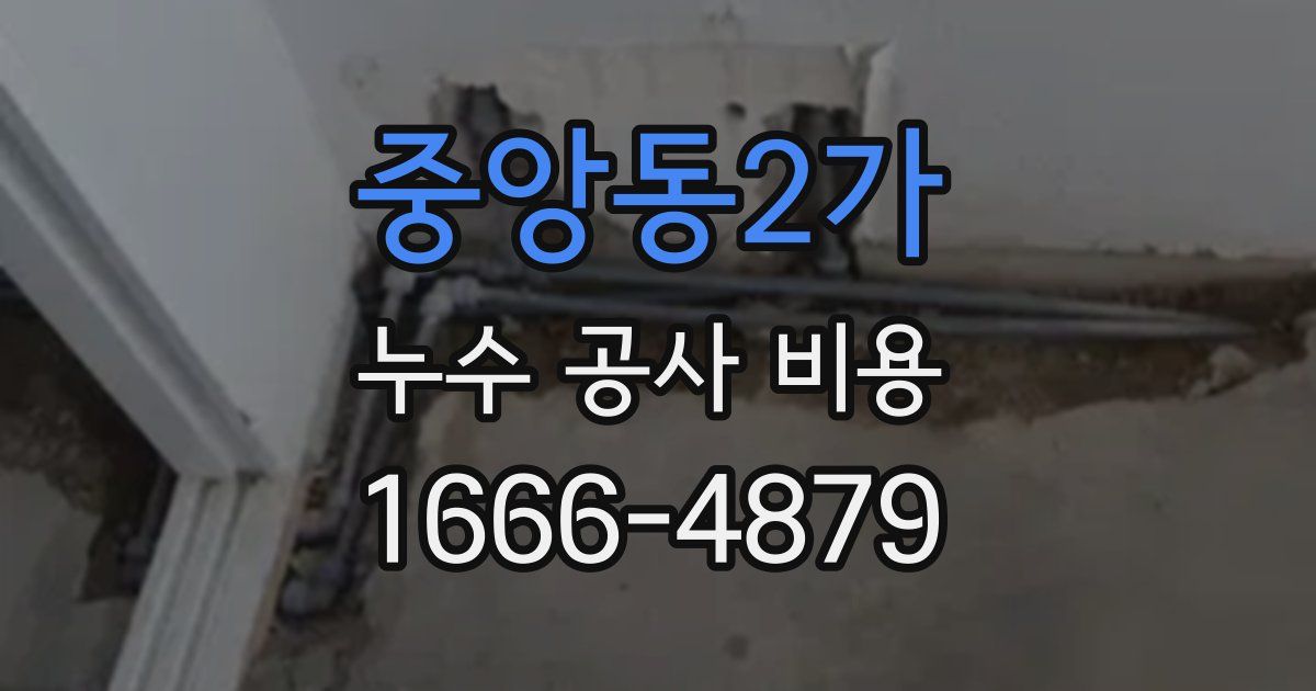 중앙동2가 누수 공사 비용