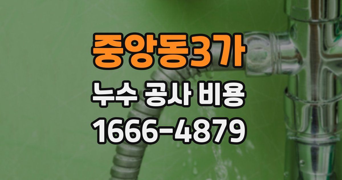 중앙동3가 누수 공사 비용