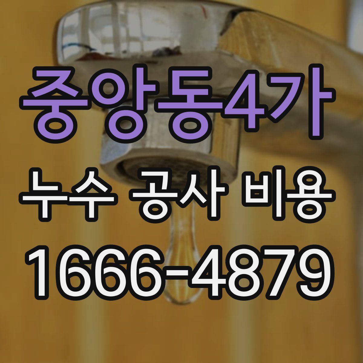 중앙동4가 누수 공사 비용