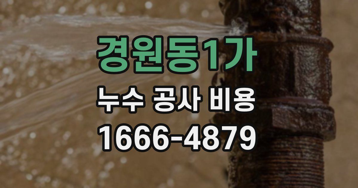경원동1가 누수 공사 비용