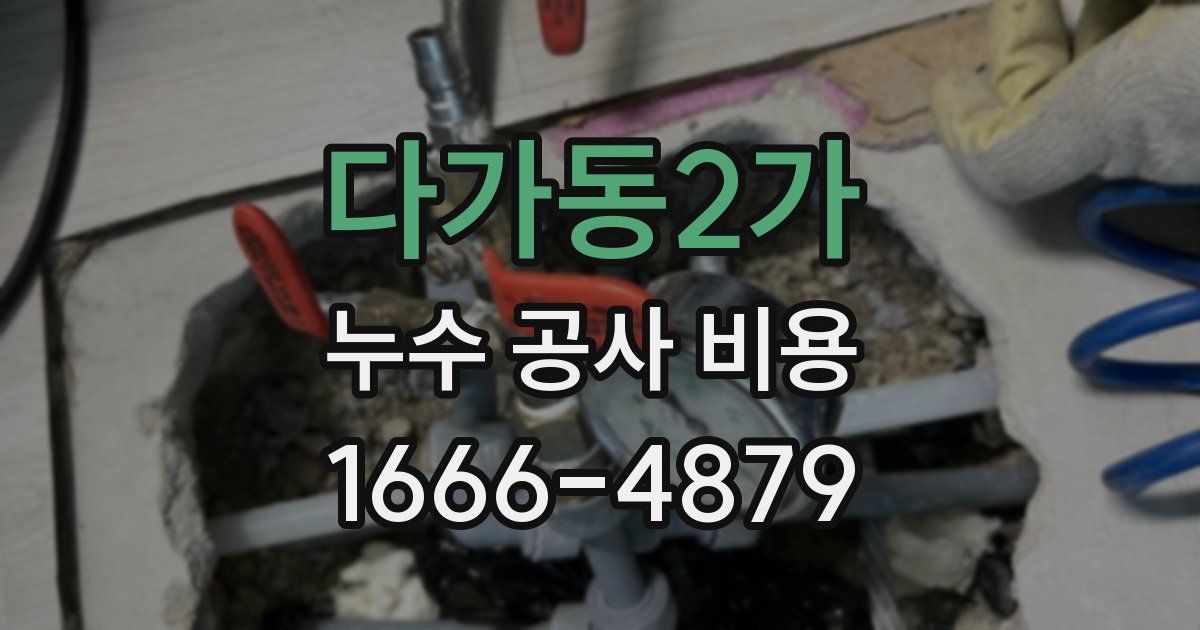 다가동2가 누수 공사 비용