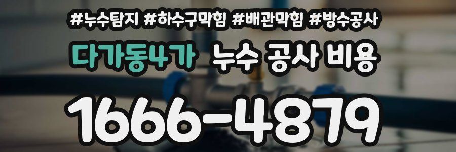 다가동4가 누수 공사 비용
