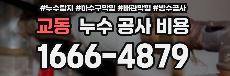 교동 누수 공사 비용