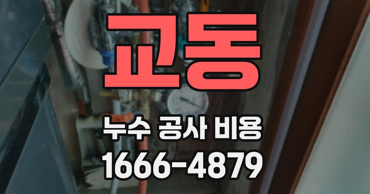 교동 누수 공사 비용
