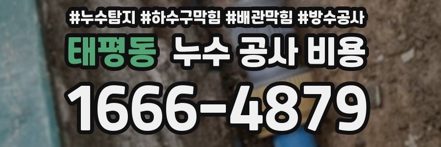 태평동 누수 공사 비용