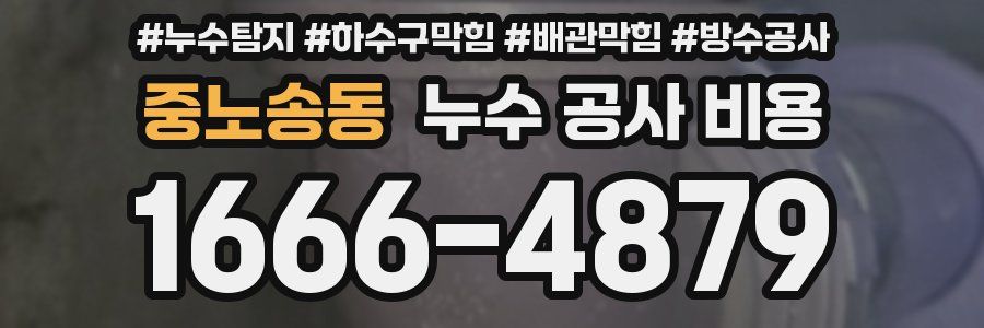 중노송동 누수 공사 비용