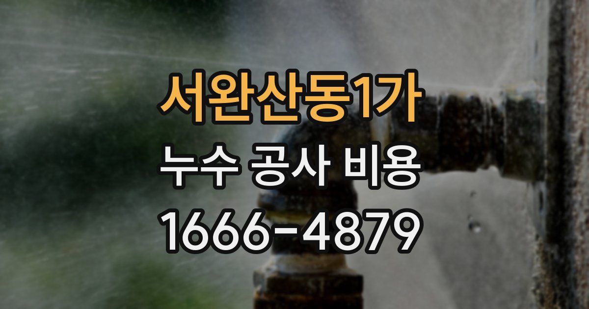 서완산동1가 누수 공사 비용
