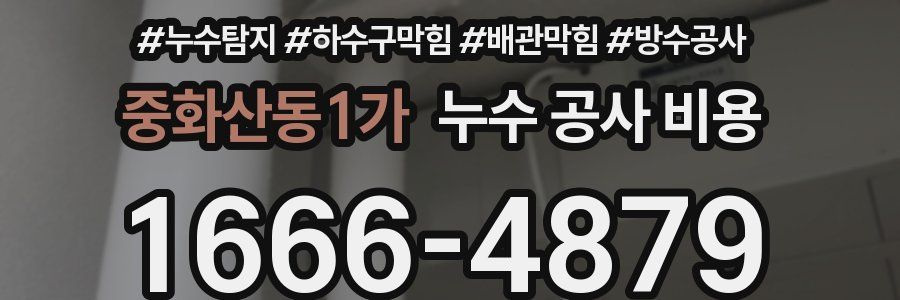 중화산동1가 누수 공사 비용