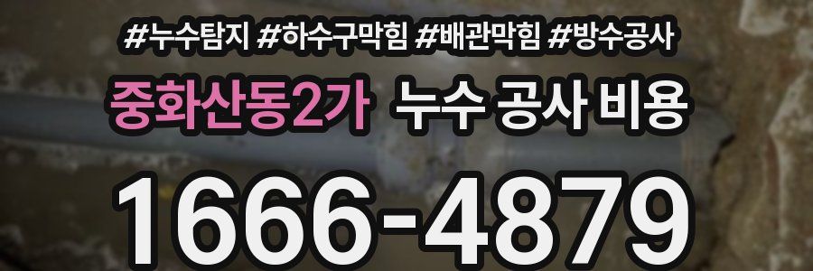 중화산동2가 누수 공사 비용