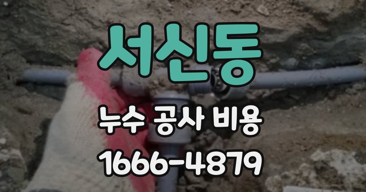 서신동 누수 공사 비용
