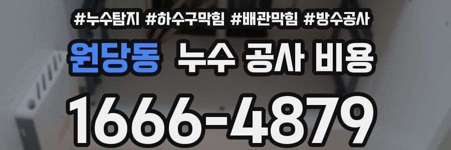 원당동 누수 공사 비용