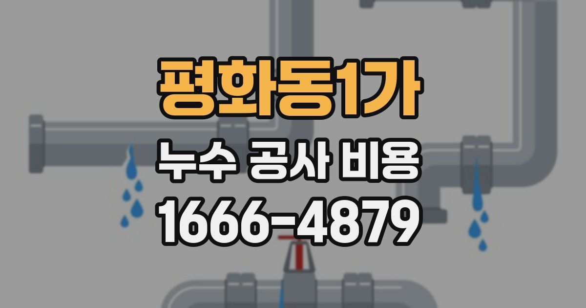 평화동1가 누수 공사 비용