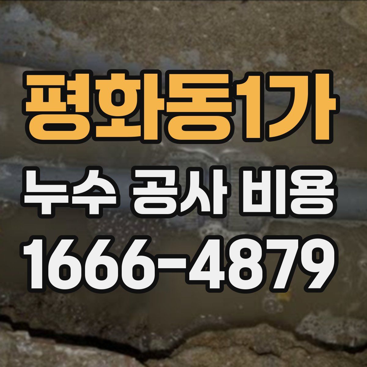 평화동1가 누수 공사 비용