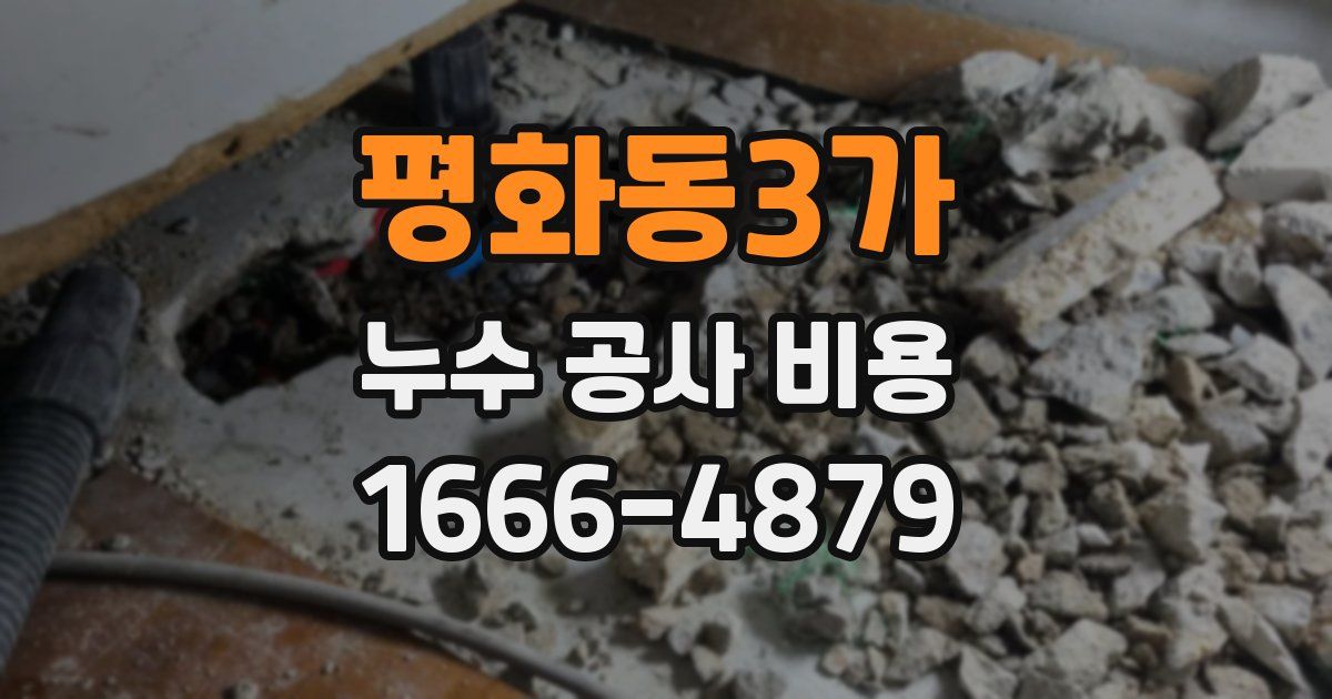 평화동3가 누수 공사 비용
