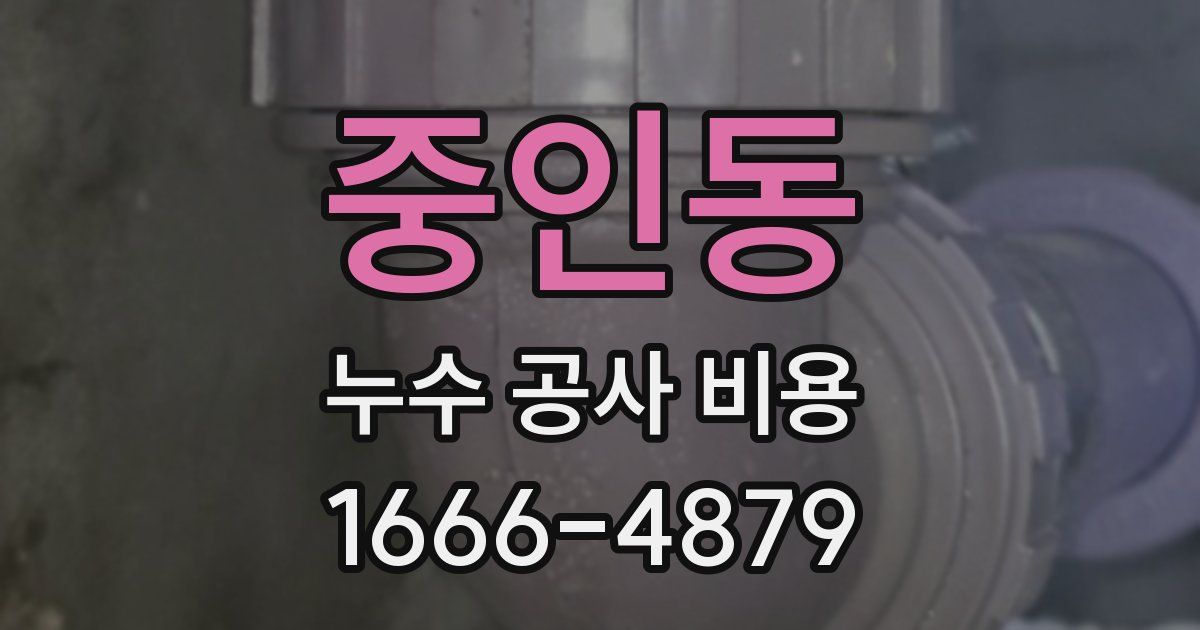중인동 누수 공사 비용