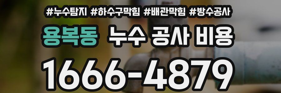 용복동 누수 공사 비용