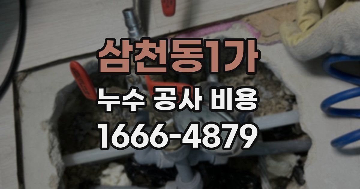 삼천동1가 누수 공사 비용