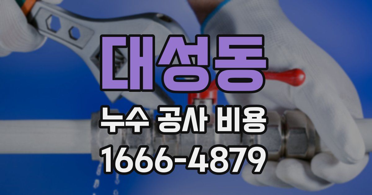 대성동 누수 공사 비용