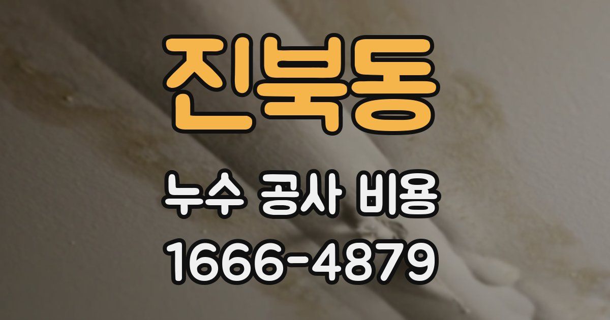 진북동 누수 공사 비용