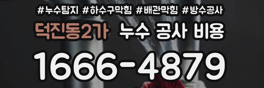 덕진동2가 누수 공사 비용
