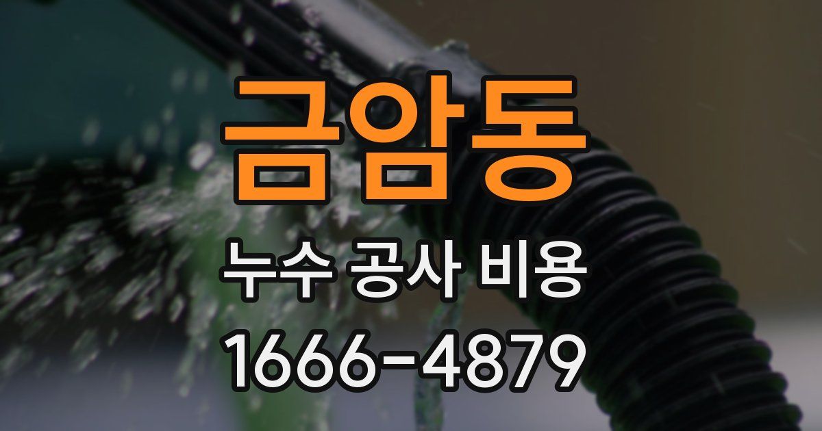 금암동 누수 공사 비용